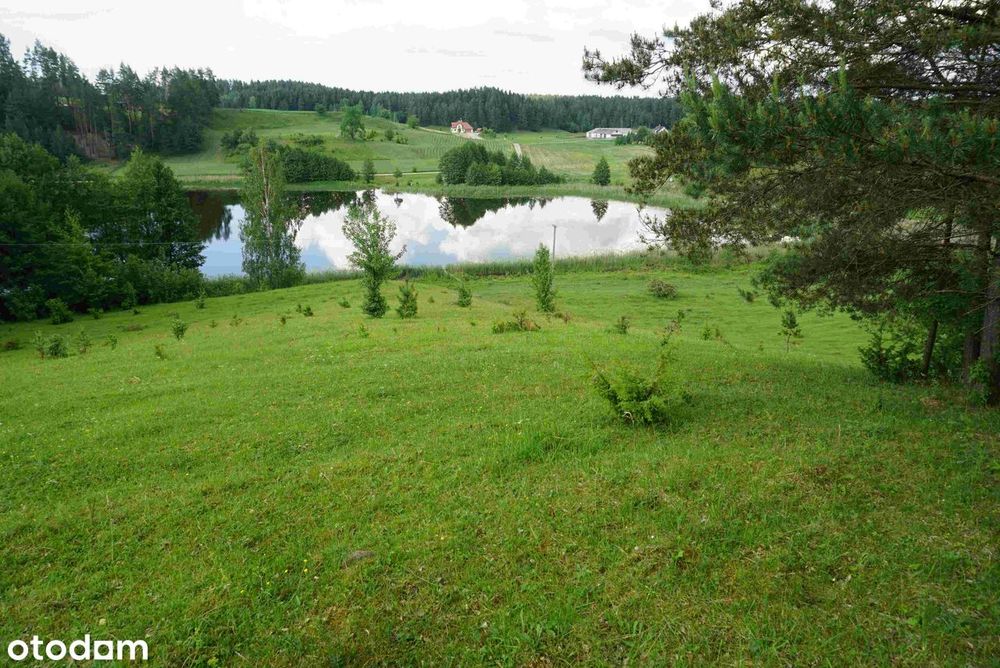 Siedlisko 7561 m², własny brzeg jeziora i las