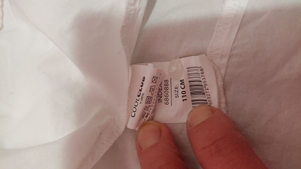 Bluza biała koszulowa  dla dziewczynki