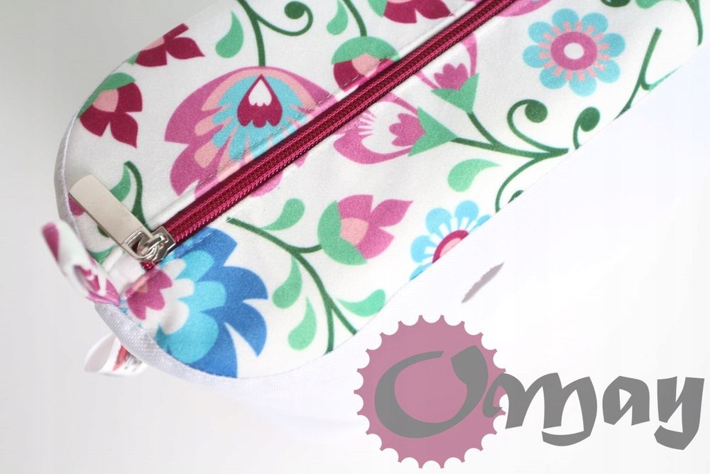 organizer OBAG STANDARD welur folk kwiaty róż sangria wkład OMAY
