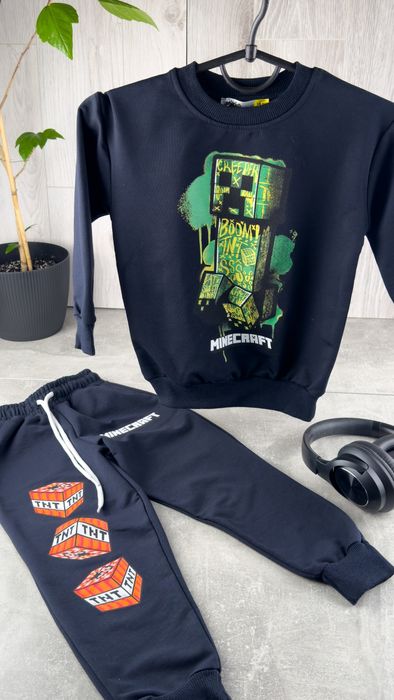 Костюм в стилі Майнкрафт, якісна двонитка, без утеплення, Туреччина