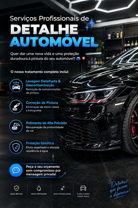 Detalhe automóvel profissional | Polimento técnico especializado | Correção avançada de pintura | Proteção de alto desempenho