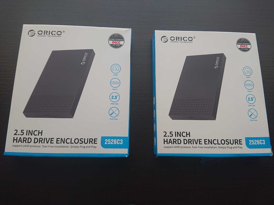 Caixa externa disco ssd hdd sata c cabo usb 3.1 marca Orico disco ex