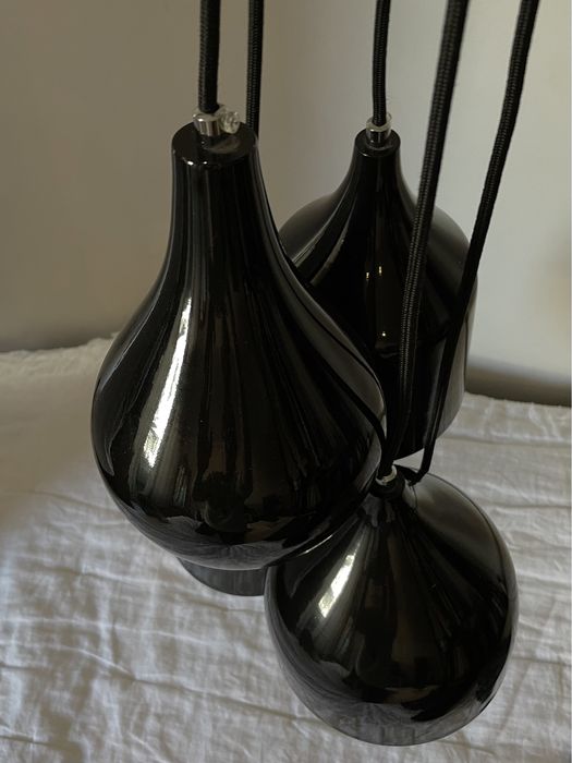 Candeeiro da Area preto - Conjunto de 5
