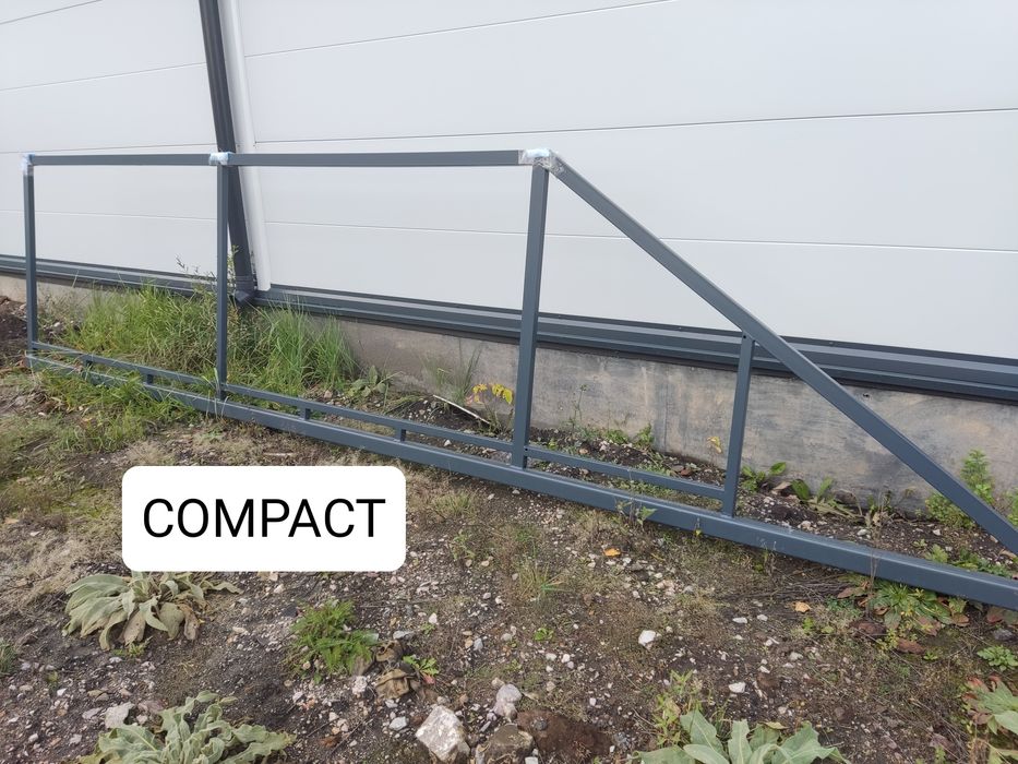 Brama przesuwna rama stelaż 4m COMPACT, ocynk ogniowy+RAL