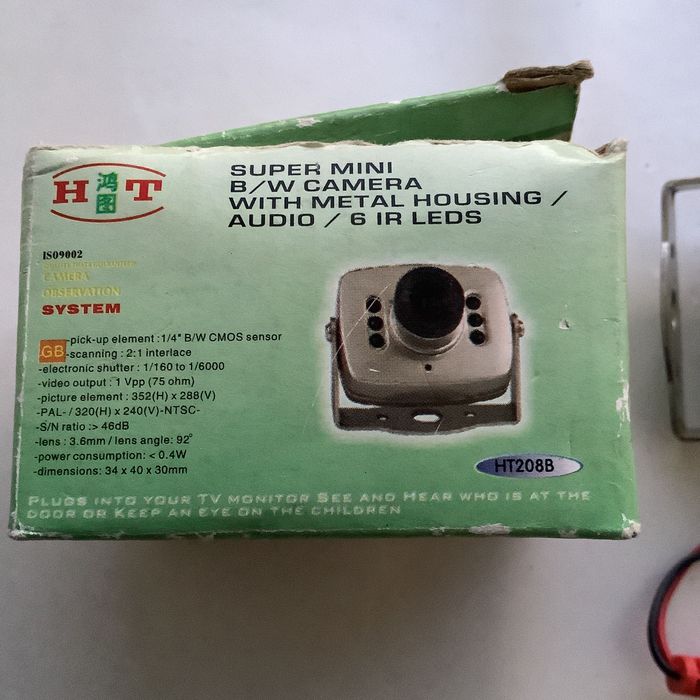 Мини камера для видеонаблюдения Super mini B/W camera HT208B