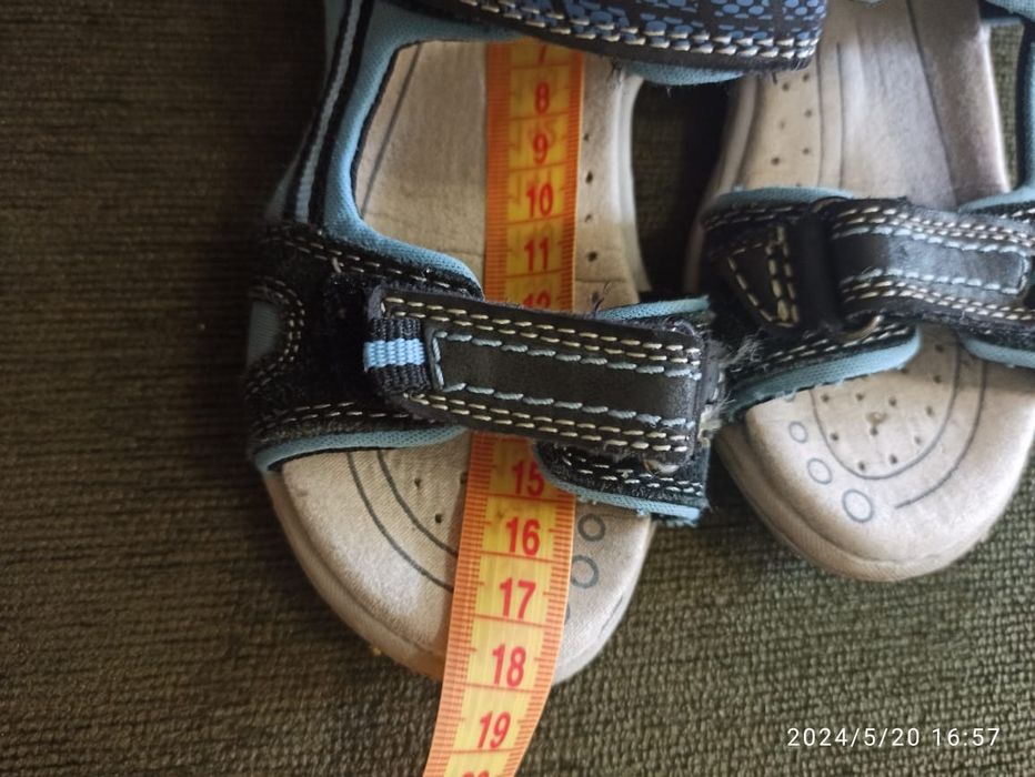 Кожаные сандалии,18 см стелька.