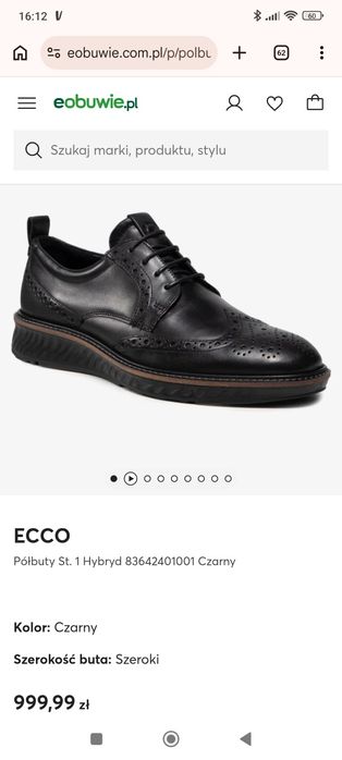 Ecco buty męskie eleganckie Oksford