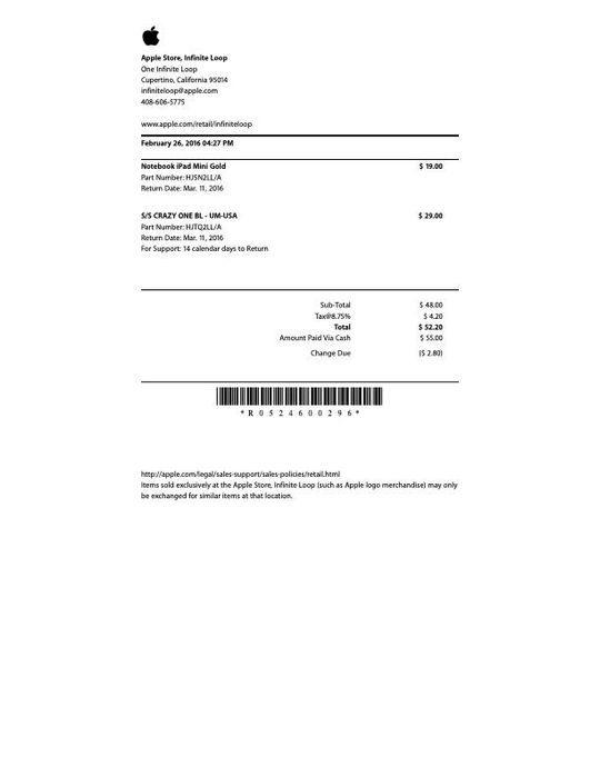 Booklet Apple Infinite Loop 2016 Novo/selado em plástico