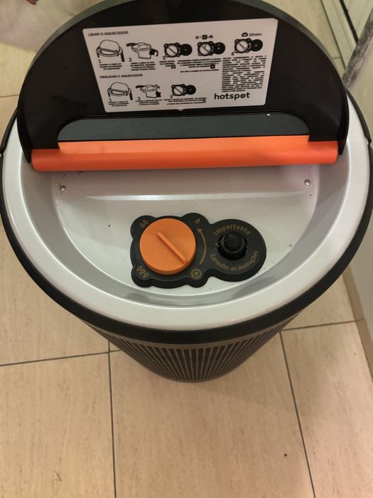 Aquecedor a gás hotspot preto