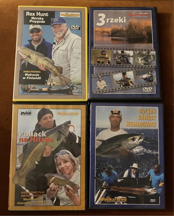 4 plyty dvd w opakowaniu wedkarskie