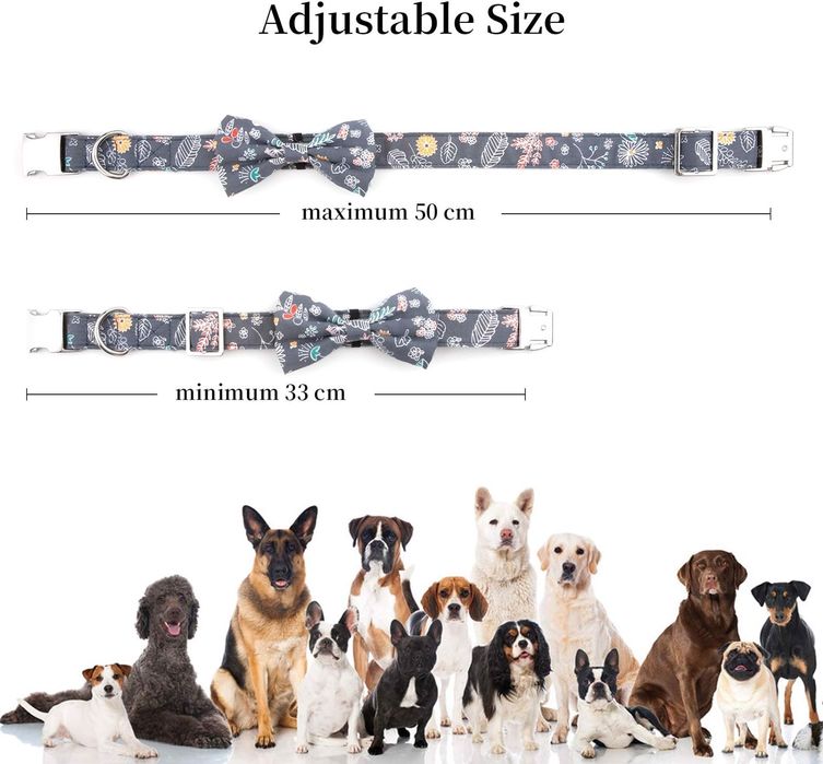 Smycz z obrożą dla psa regulowana 1.5m