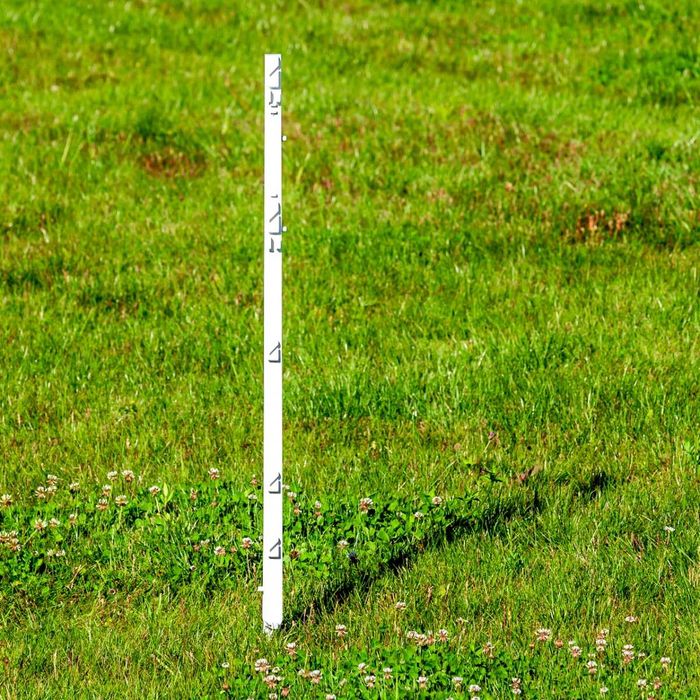 Palik ogrodzeniowy z polipropylenu 105 cm, biały podwójna stopka