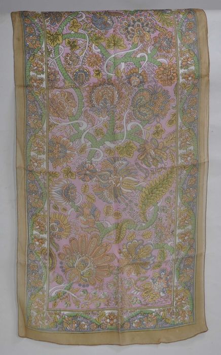 Szal Apaszka Szalik Chustka Damska Jedwabna Jedwab z Indii 170x50cm