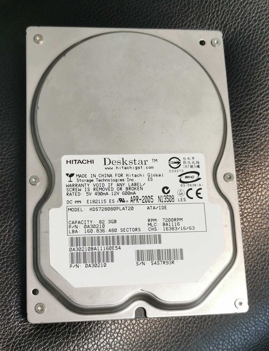 Discos Rigidos SATA e IDE 80G 3.5