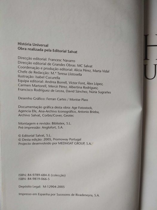 Colecção História Universal - volume 1