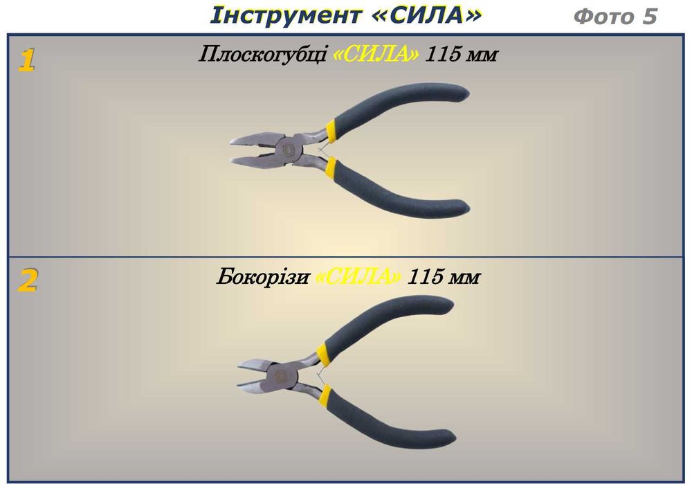 Плоскогубці Кусачки Бокорізи
