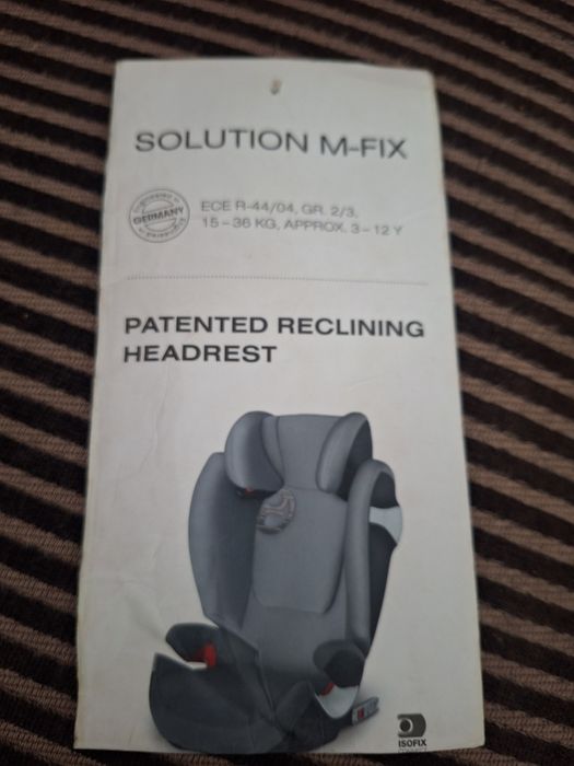 Fotelik Cybex M-FIX Solution 15-36 kg, 3-12 lat