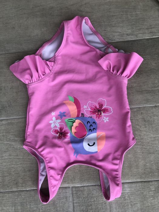 Купальник дівчинка 86 розмір з принтом папуга