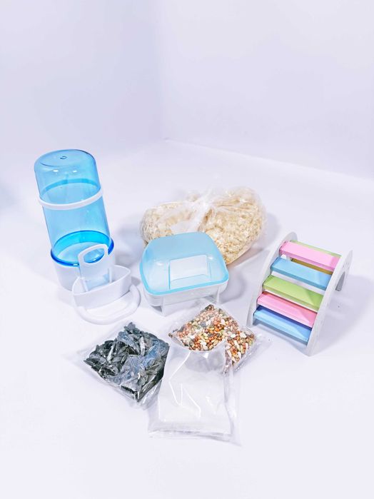 ТОП! Яркая Розовая клетка для хомяка G06 с 3 этажами, 47×29×30 см