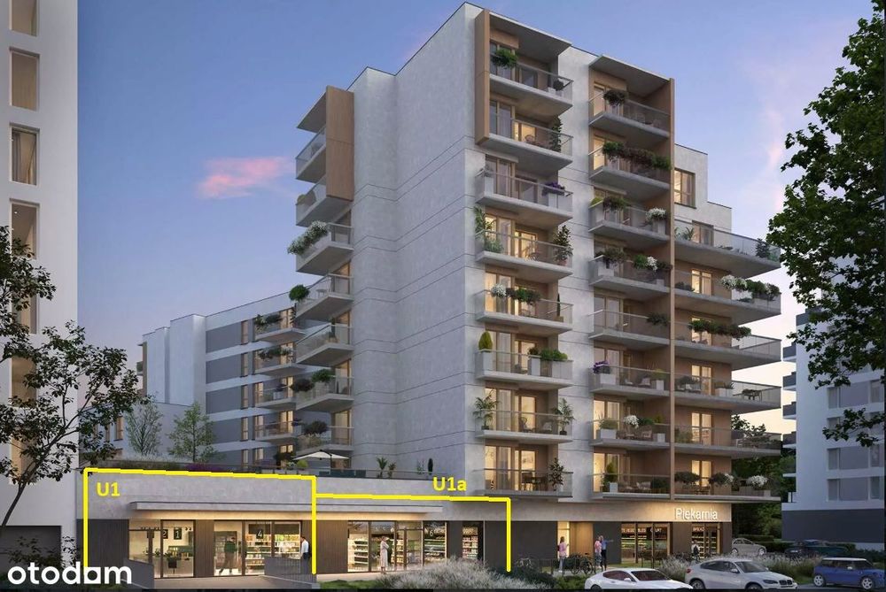 Wynajmę lokal handlowo-usługowy 412,21m2 (215,39m2+196,82m2)