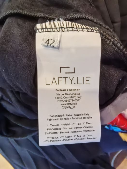 LAFTY. LIE długi kombinezon damski rozm 42, czarny, plisowany dół,nowy