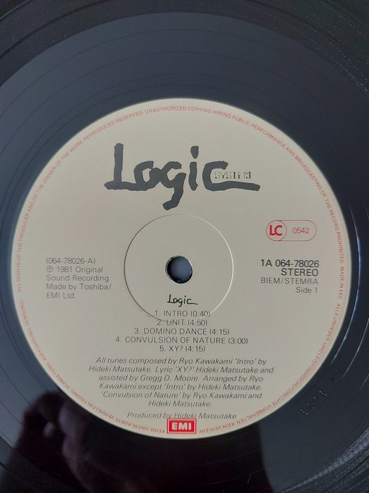 Продам пластинку винил LP Logic system - 'Logic ' Оригинал!!!