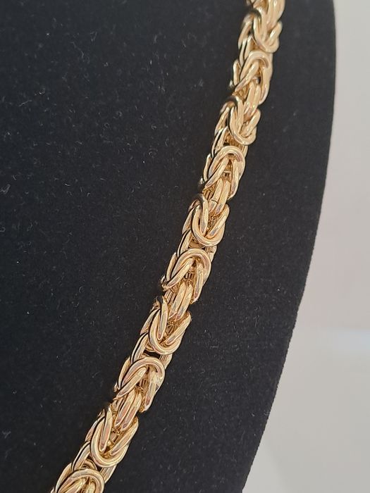 Złoty łańcuszek splot KRÓLEWSKI Dmuchany 585 Nowy