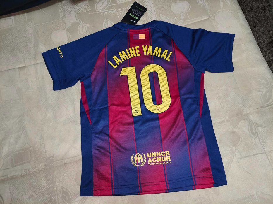Camisola Criança Lamine Yamal Equipamento Barcelona | NOVO
