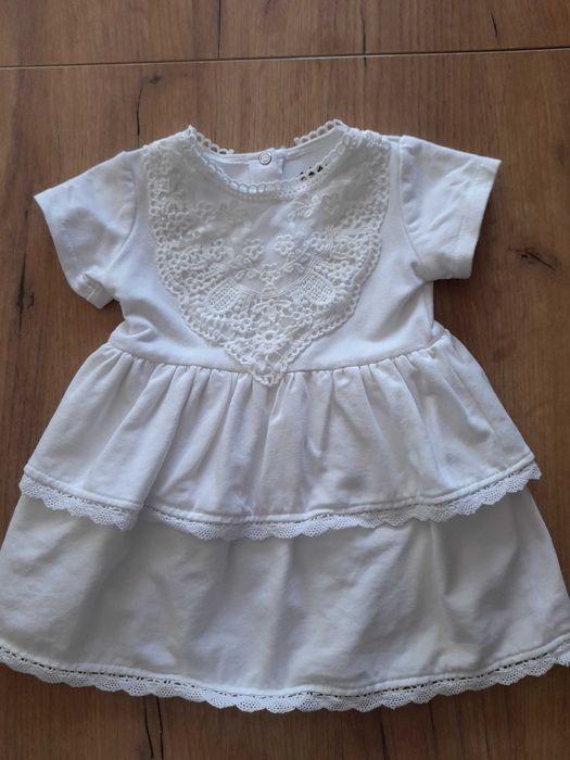 Sukienka na chrzest koronkowa Sophie Design 68/74 biała MAJA