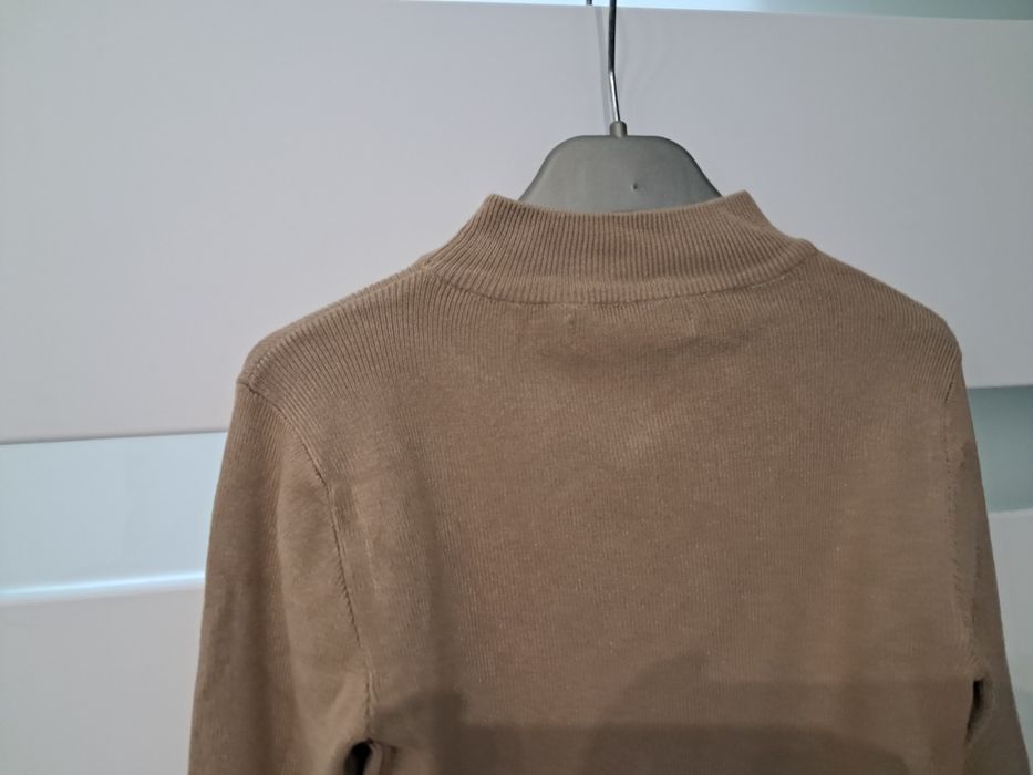 Sweter golf prążek jasny brąz House rozm S