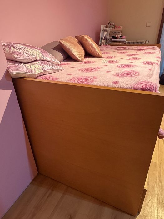 Cama dupla solteiro madeira maciça  com 3 gavetas
