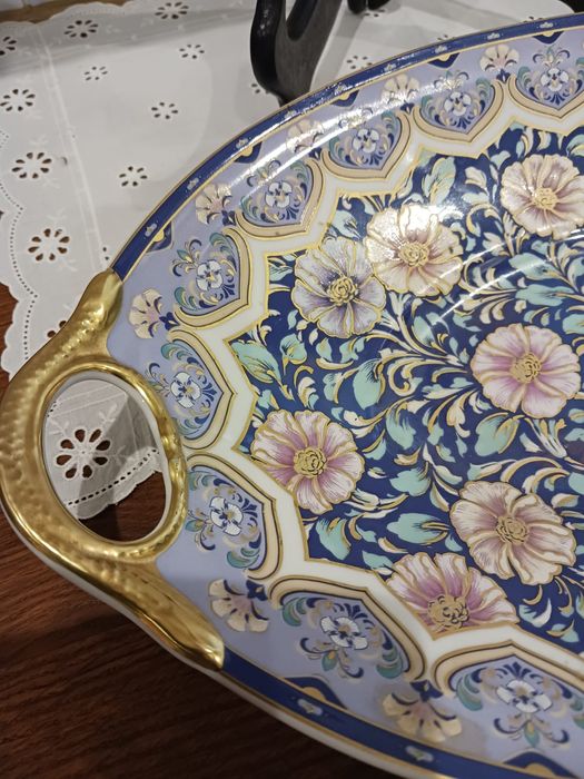 Kaiser duza 37 cm lśniąca patera Ballade kwiaty