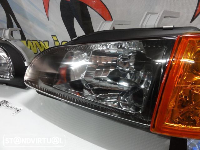 Farois frontais Honda civic 92-95 4 portas EG8, EG9, EH8, EH9 euro look  Fundo + piscas frontais