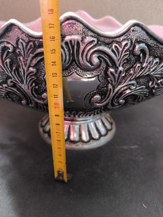 Taça Decorativa Metal Trabalhado