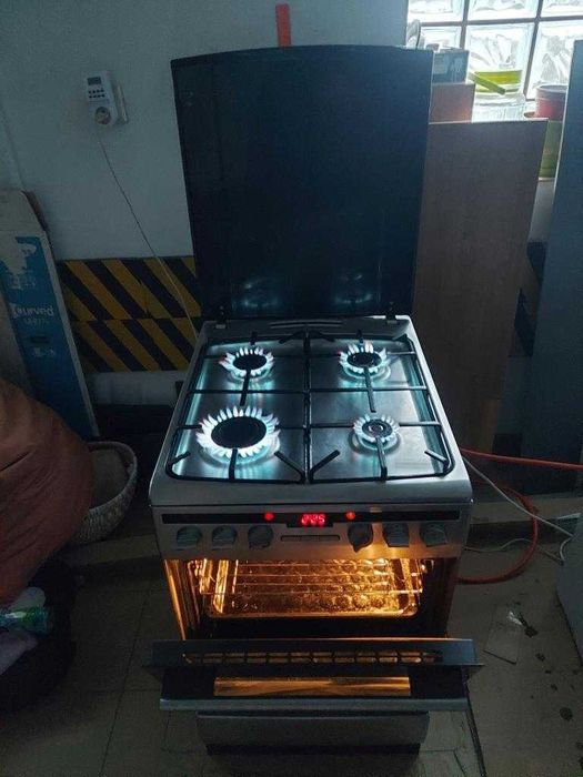 OKAZJA Kuchnia AMICA gazowo-elektryczna LCD INOX BDB Stan GWAR+Gratis!