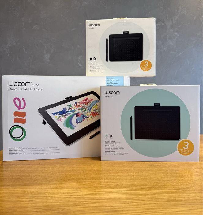 Графічний планшет Wacom Intuos M Bluetooth, Wacom One 14