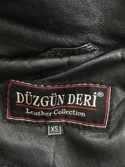 Шкіряне пальто стьобане