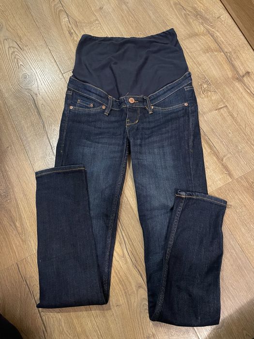 Spodnie ciążowe H&M mama dżinsy skinny 34 ciemne wygodne