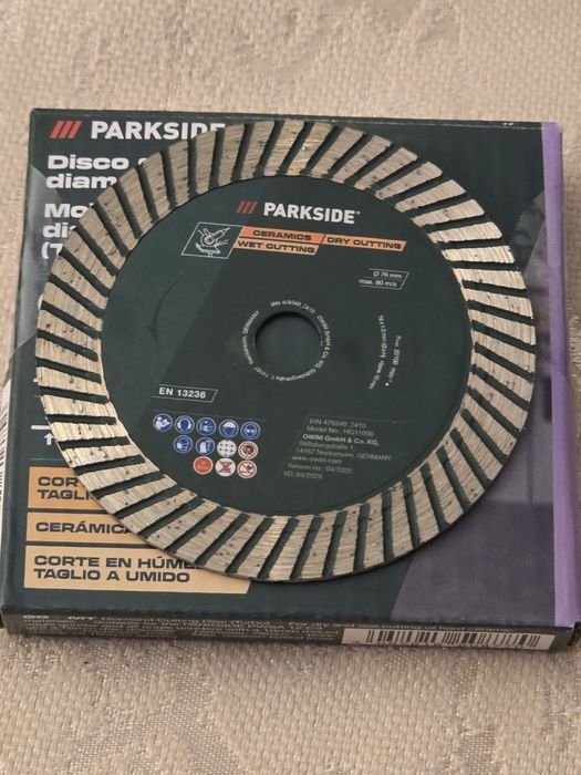 Discos de corte Parkside (Metal, Madeira, Cerâmica