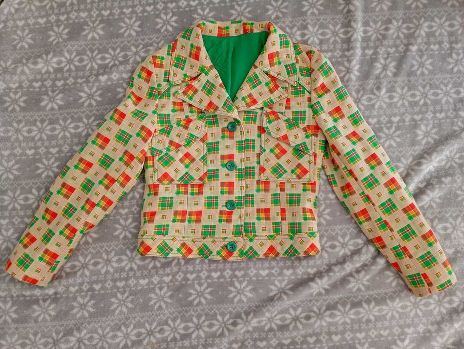 Kolorowa marynarka vintage XXXS