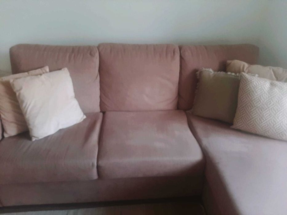 Sofá 3 lugares com chaise Long Feira dos Sofás Pontinha E Famões