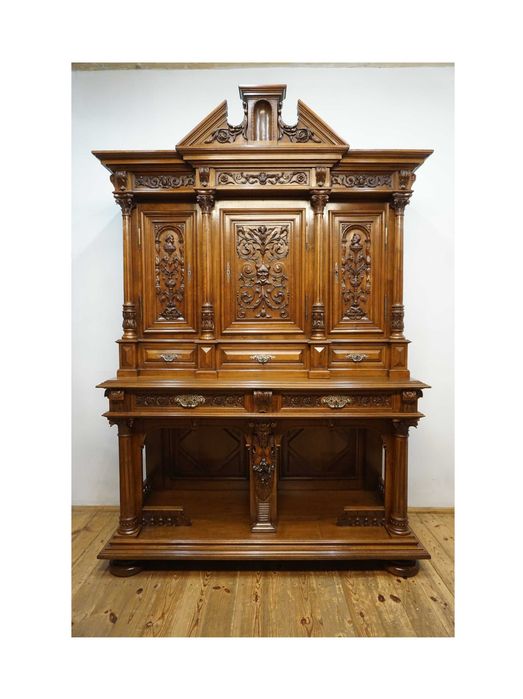 Stary Pałacowy Kabinet – Kredens Neorenesans Francja Figura Diabła