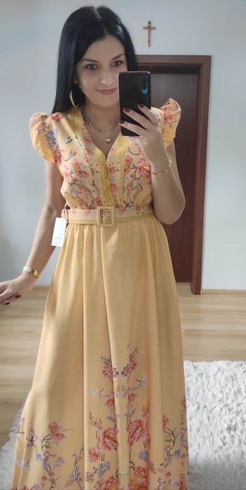 Sukienka długa maxi wesele impreza chrzciny komunia