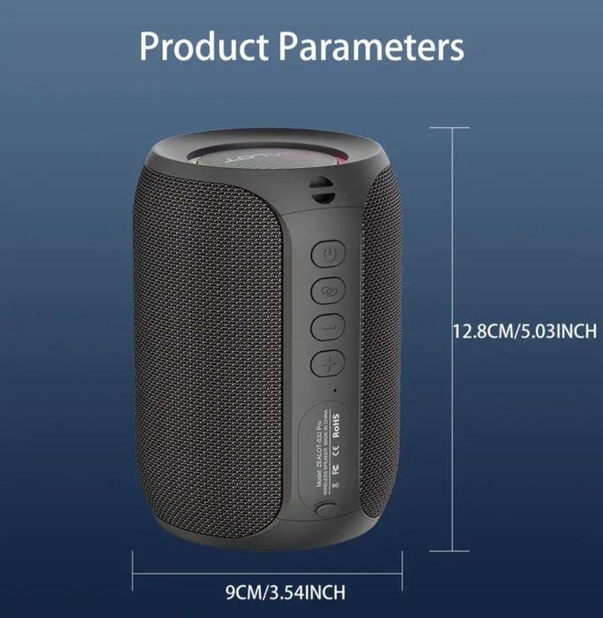 Портативная Bluetooth колонка Zealot S32 Pro 15W Black Новая