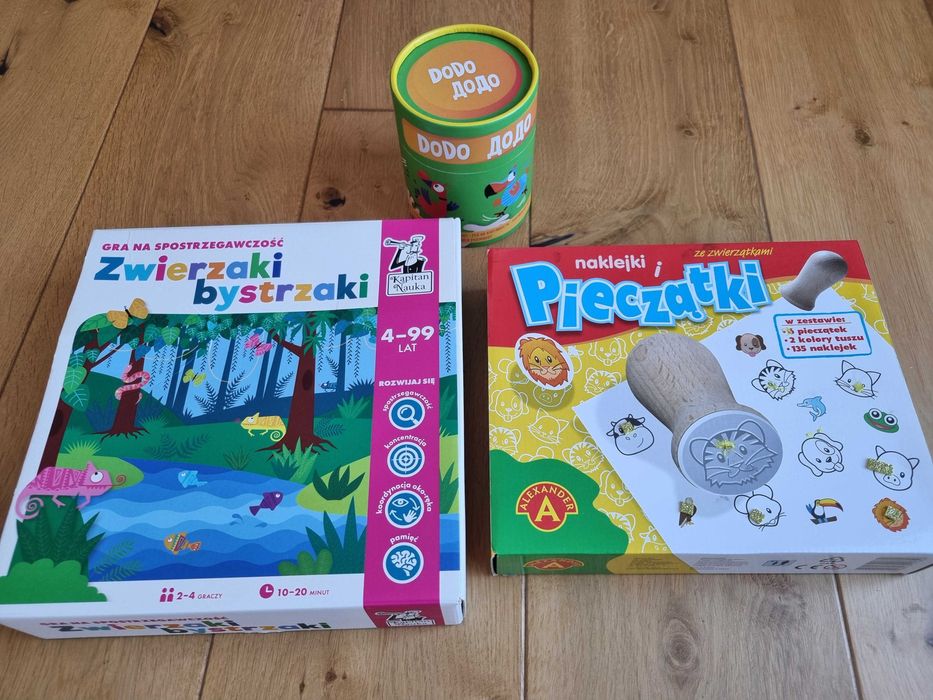 Gra zwierzaki bystrzaki Kapitan Nauka, Dodo, pieczątki