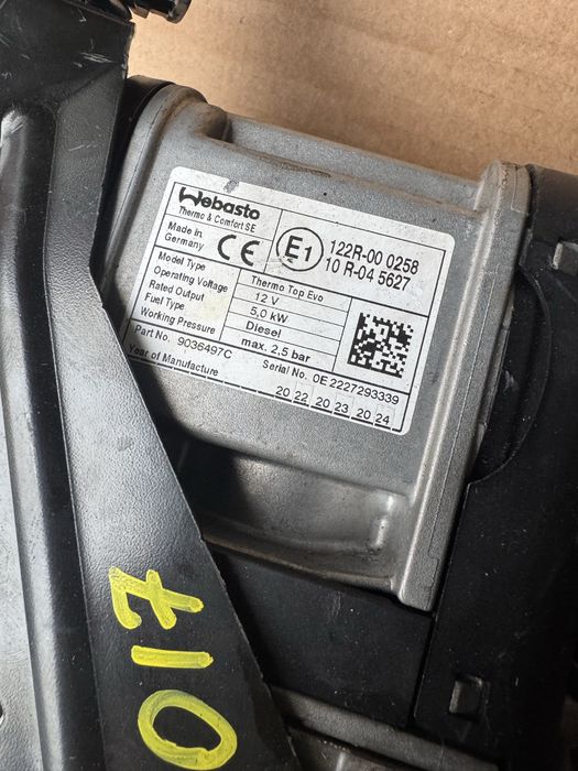 Webasto termo top evo diesel volvo 9036,497C