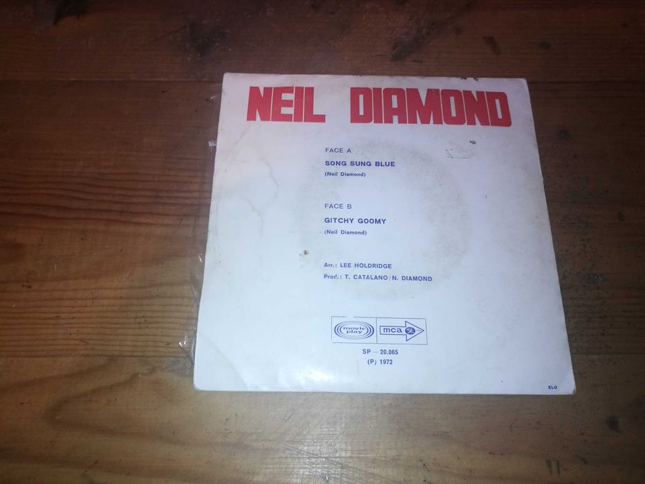 NEIL DIAMOND - Song Sung Blue / Gitchy Goomy (Ed PORT-1972) SINGLE