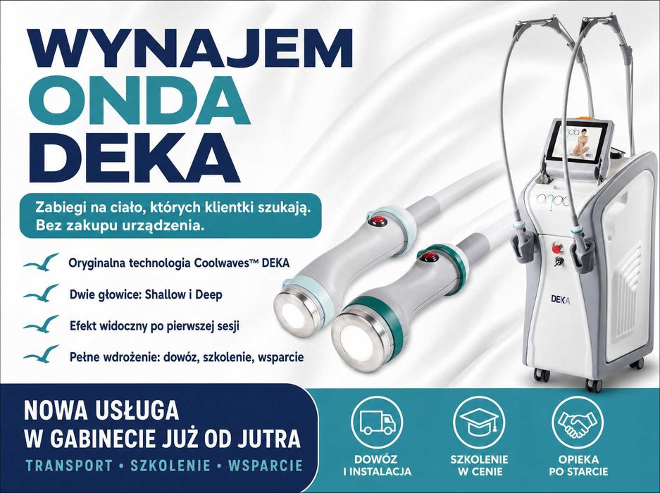 ONDA wynajem – Onda Coolwaves DEKA do gabinetu, szkolenie w cenie