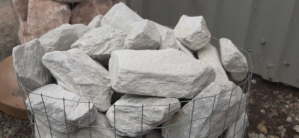 Kora Kamienna Gnejs Ogrodowa Ozdobna Kora Biała Srebrna Łupek NOWOŚĆ