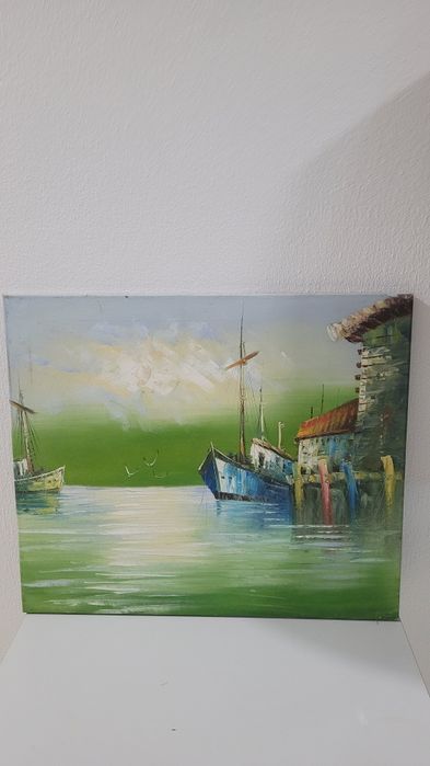 Conjunto de quadros pintados à mão